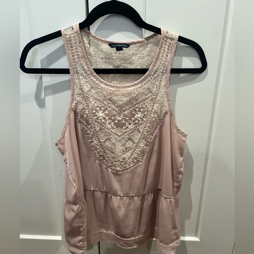 Lace Pink Tank
